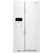 Whirlpool Side-By-Side Refrigerator - 21.4-cu ft - EveryDrop Filtration System - 33-in - White