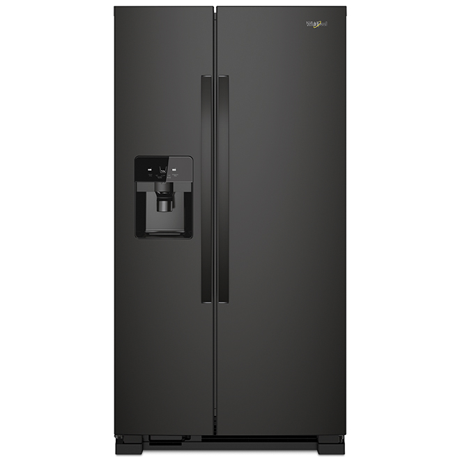 Whirlpool Side-By-Side Refrigerator - 25-cu ft - ENERGY STAR® - 36-in - Black