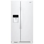 Whirlpool Side-By-Side Refrigerator - 25-cu ft - Energy Star Certified - 36-in - White