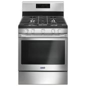 Cuisinière à gaz Maytag à 5 brûleurs, 30 po, 5 pi³, acier inoxydable