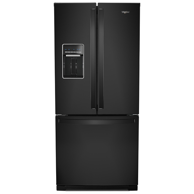 Whirlpool French-Door Refrigerator - 30" - 19.7 cu. ft. - Black