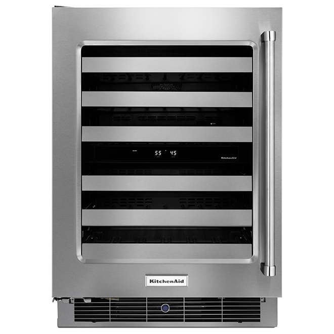 Kitchenaid Cellier à vin KitchenAid, 46 bouteilles, acier inoxydable KUWL304ESS Kitchenaid Cellier à vin KitchenAid, 46 bouteilles, acier inoxydable KUWL304ESS