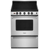 Whirlpool Freestanding Range - 24-in - 3-cu ft - Stainless Steel