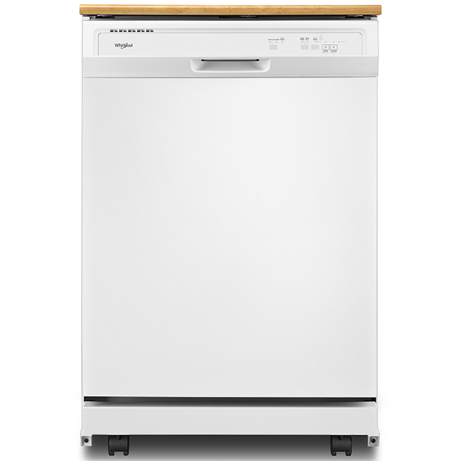 Whirlpool Portable Dishwasher - 24-in - White - 64-dB - Heated Dry Option