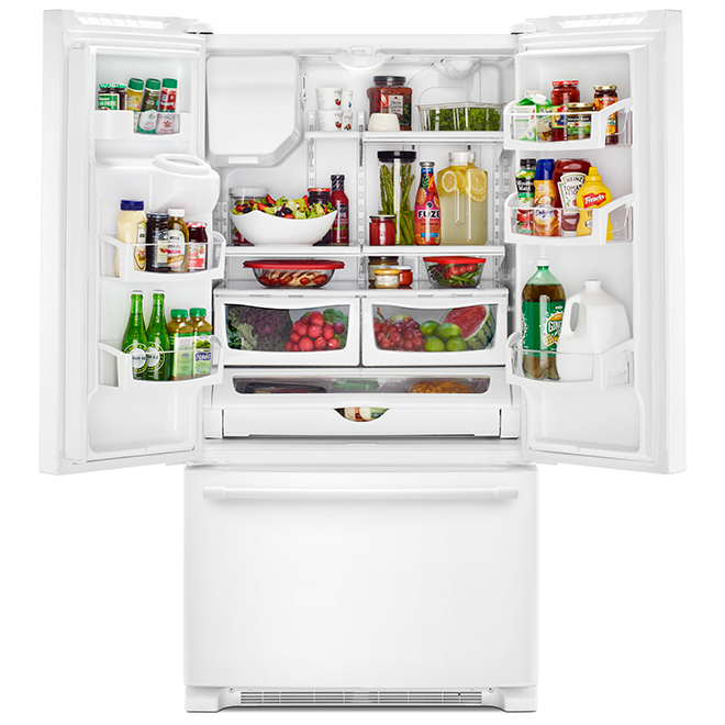 Réfrigérateur à portes françaises Maytag, 36", 25 pi³, blanc