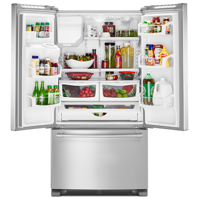 Maytag French Door Refrigerator - 36-in - 25-cu ft - Stainless Steel