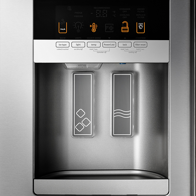 Réfrigérateur à portes françaises Maytag, 36 po, 25 pi³, acier inoxydable