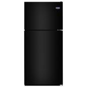 Maytag Top-Freezer Refrigerator with PowerCold Feature and Optional Ice Maker Kit - 30-in - 18-cu ft - Black