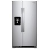 Whirlpool Side-by-Side Refrigerator with Icemaker - 36-in - 24.5-cu ft - Stainless Steel