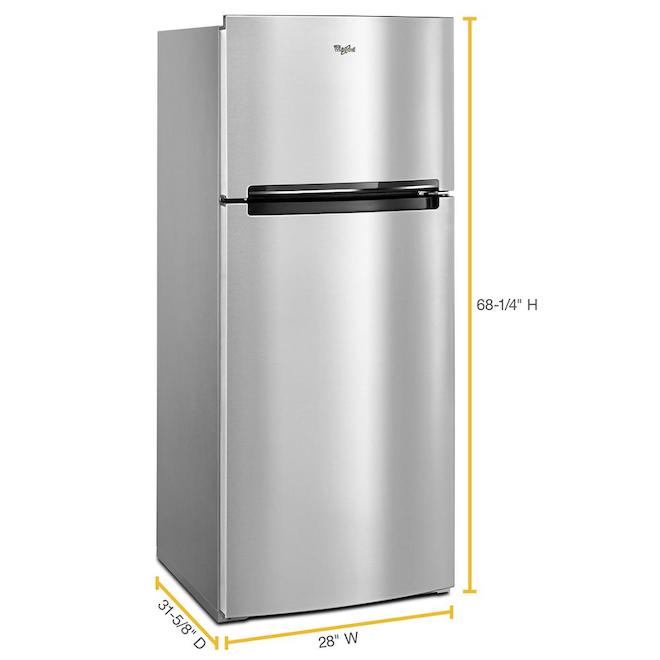 Top-Freezer Refrigerator - 28" - 18 cu. ft. - Stainless Steel
