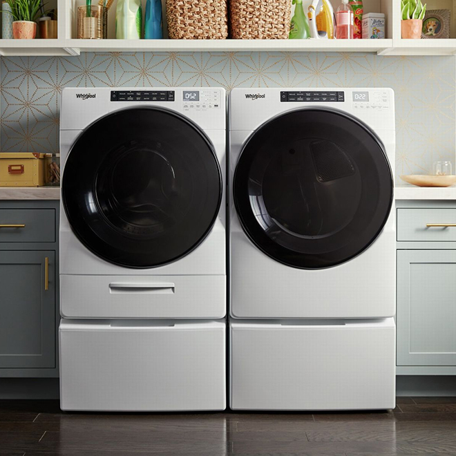 Whirlpool(TM) Gas Steam Dryer - 27" - 7.4 cu. ft. - White