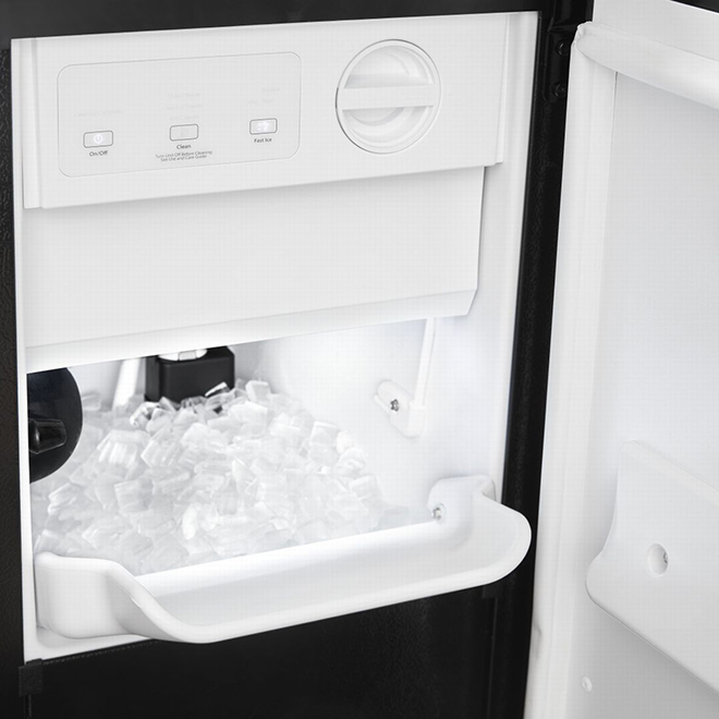 Whirlpool Ice Maker - Clear Ice Technology - 15-in - Black - 25-lb Capacity