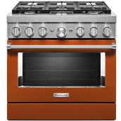 Cuisinière autoportante intelligente KitchenAid, encastrée, acier inoxydable, 6 brûleurs