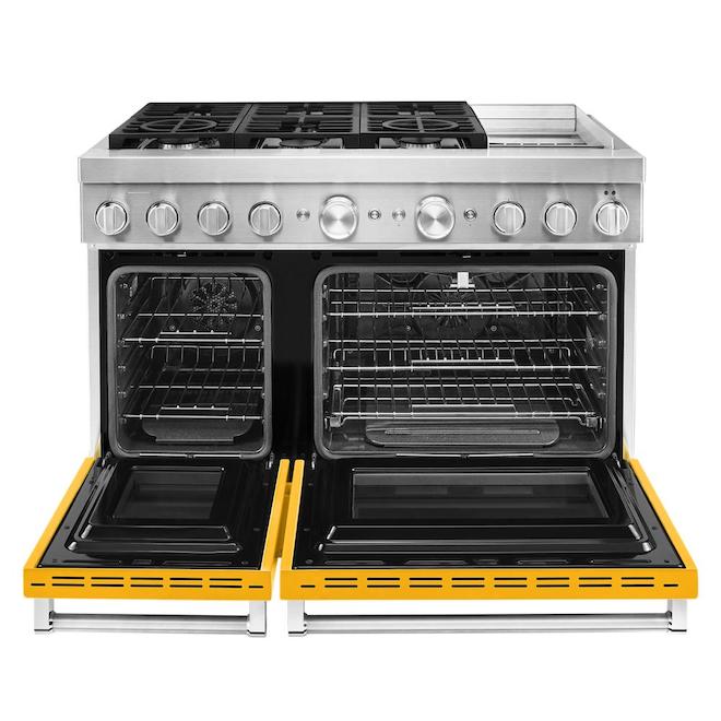 KitchenAid Dual-Fuel Range - 48in - 6 Burners - Yellow