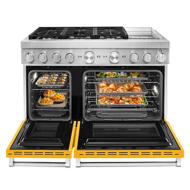 KitchenAid Dual-Fuel Range - 48in - 6 Burners - Yellow