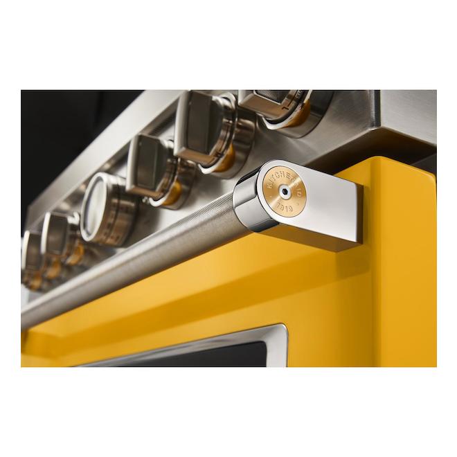 KitchenAid Dual Fuel Range - 6 Burners - 36-in W - Yellow Pepper - Freestanding