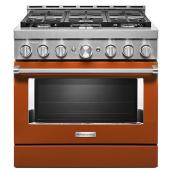 Cuisinière à gaz KitchenAid, 6 brûleurs, biénergie, électroménager intelligent