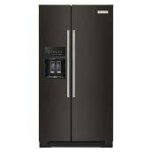 Réfrigérateur côte-à-côte KitchenAid, 19,8 pi³, inox noir