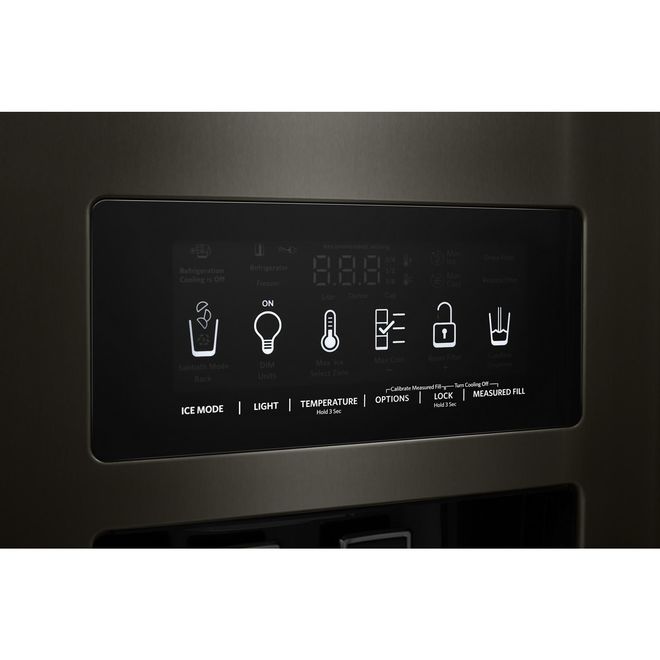 Réfrigérateur côte-à-côte KitchenAid, 19,8 pi³, inox noir