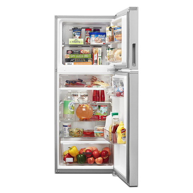Whirlpool 24-in Stainless Steel Top-Freezer Refrigerator - 11.6 cu ft