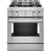 KitchenAid - Gas Range - Dual Flame - 4-Burner - Voice Controlled