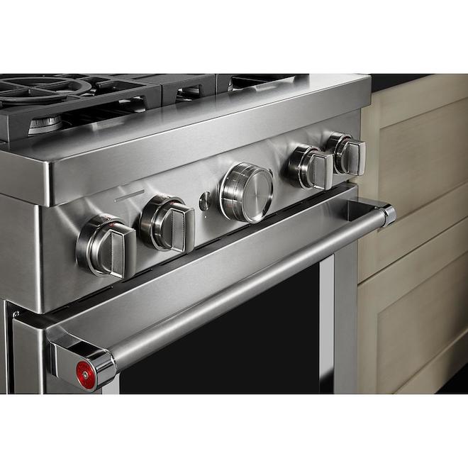 KitchenAid Dual Fuel Range - 4 Burners - 30-in W - Stainless Steel