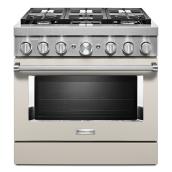 Cuisinière au gaz intelligente KitchenAid, 36 po H. x 35 3/4 po l. x 30 1/4 po p.