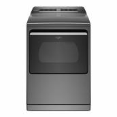 Whirlpool Smart Capable Top Load Gas Dryer - Steam Cycle - 7.4-cu ft - 27-in - Chrome Shadow