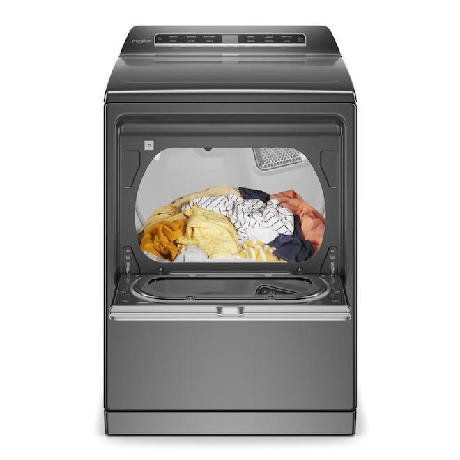 Whirlpool 7.4-Ft³  Smart Electric Dryer Steam Cycle Chrome Shadow ENERGY STAR®