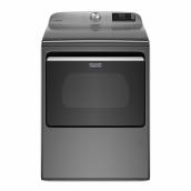 Maytag Smart Capable Top Load Gas Dryer - Extra Power - 7.4-cu ft - 27-in - Metallic Slate