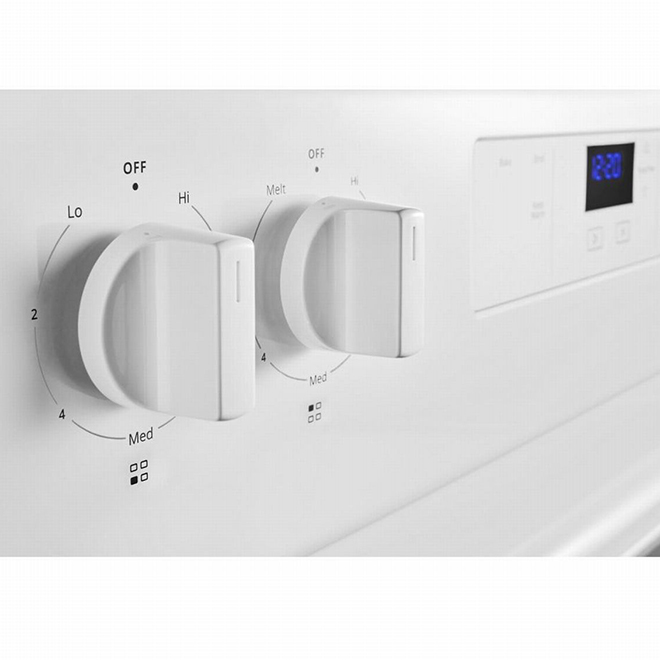 Cuisinière électrique autoportante Whirlpool, blanche, fonction garde-au-chaud, 4 éléments tubulaires