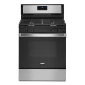Cuisinière à gaz Whirlpool(MC), 4 brûleurs, 5,0 pi³, 30 po, acier inoxydable