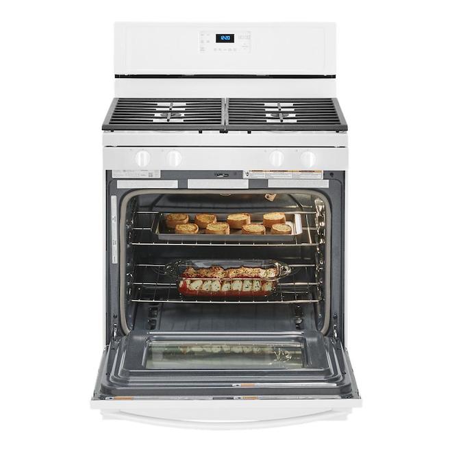 Whirlpool(TM) Gas Range - 4 Burners - 5.0 cu. ft. - 30-in - White