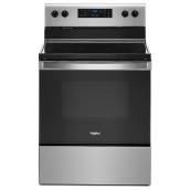 Whirlpool 5.3-Ft³ Smooth 4-Element Surface Self-Cleaning Oven Freestanding Electric Range Stainless Steel