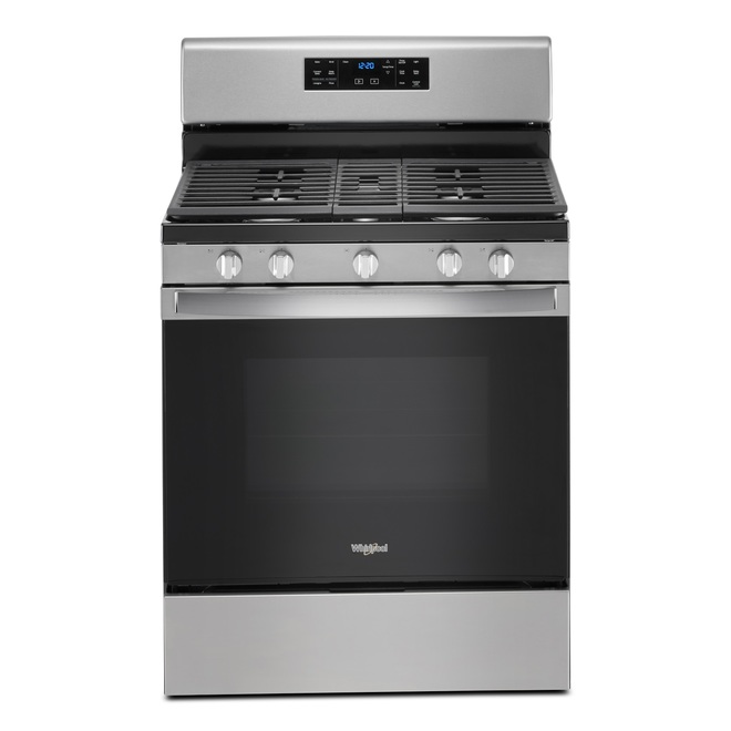 Whirlpool(TM) Gas Range 5 Burners 5.0 cu. ft. Stainless
