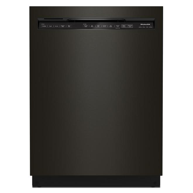 KitchenAid 39-Decibel Built-In Dishwasher with Pocket Handle - 24-in - Black Stainless Steel