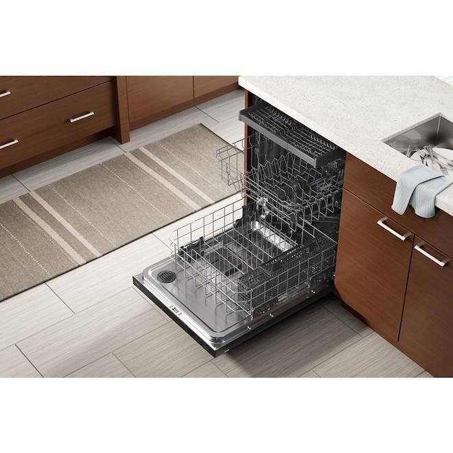 Whirlpool Built-In Dishwasher with Tall Tub and Third Rack - 24-in - Black