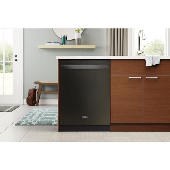 Whirlpool Built-In Dishwasher with Tall Tub and Third Rack - 24-in - Black Stainless Steel