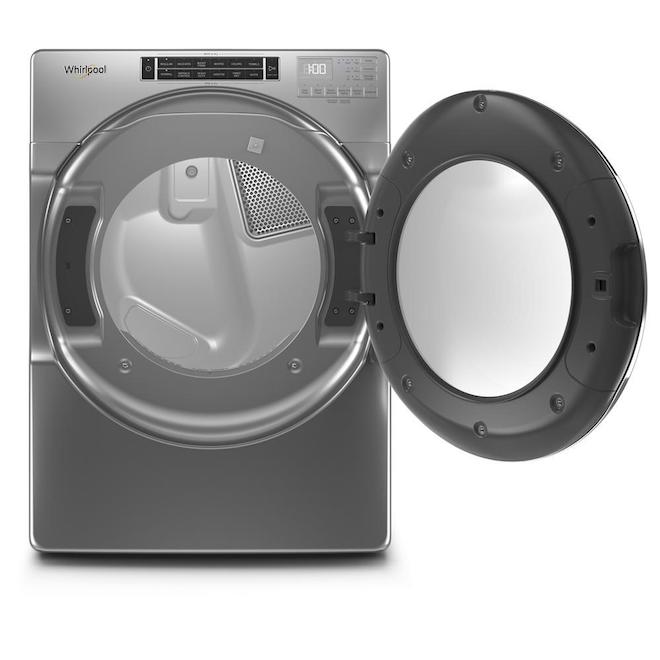 Whirlpool Electric Dryer with Steam Functions - 27-in - 7.4 cu. ft. - Shadow Chrome