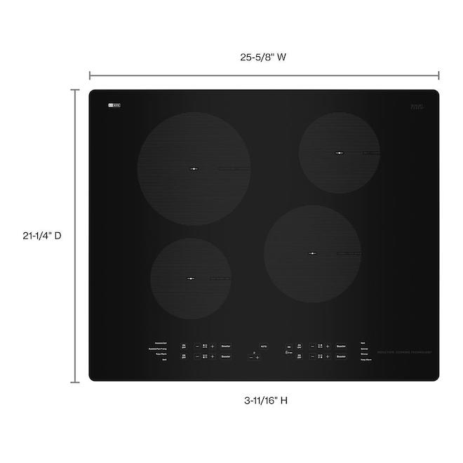 Surface de cuisson à induction Whirlpool 24 po noir