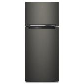 Whirlpool 18-cu ft Standard Depth Top Freezer Refrigerator (Fingerprint-Resistant Black Stainless Steel)