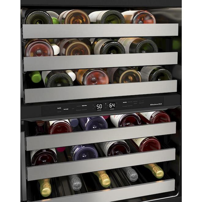 Kitchenaid Undercounter Wine Cellar - 4.97 CFT Right Handle Stainless Steel
