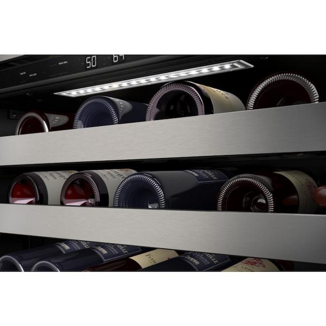 Kitchenaid Undercounter Wine Cellar - 4.97 CFT Right Handle Stainless Steel  KUWR314KSS | RONA