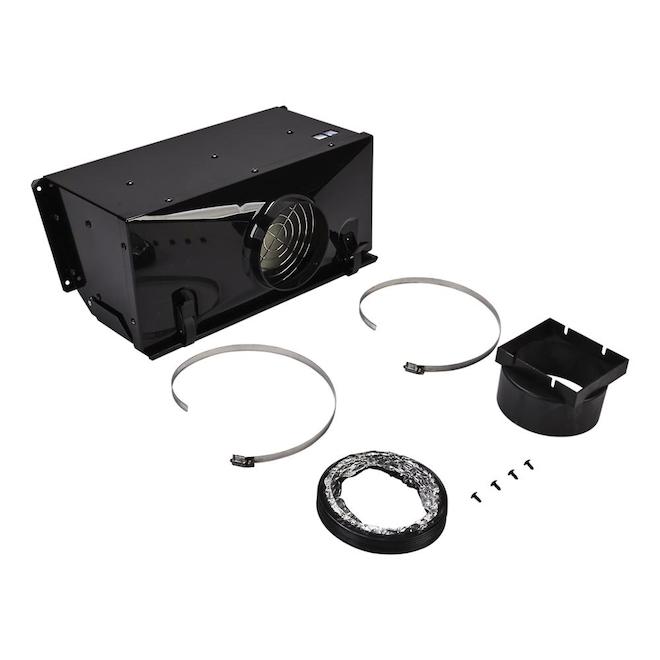 Ensemble de ventilation sans conduit pour hotte Whirlpool, noir, 20 x 13 x 12 po