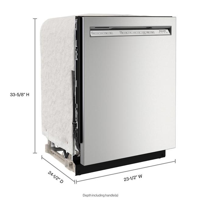 Kitchenaid dishwasher stainless hot sale steel front panel