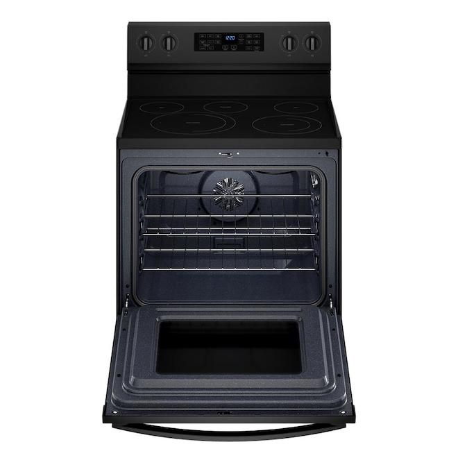 Whirlpool 5 Elements 5.3-cu ft Self-Cleaning Freestanding Electric Range (Black) (30-in)