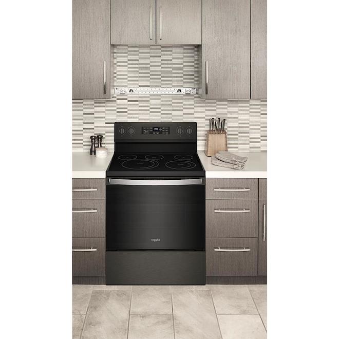 Whirlpool 5 Elements 5.3-cu ft Self-Cleaning Freestanding Electric Range (Black) (30-in)