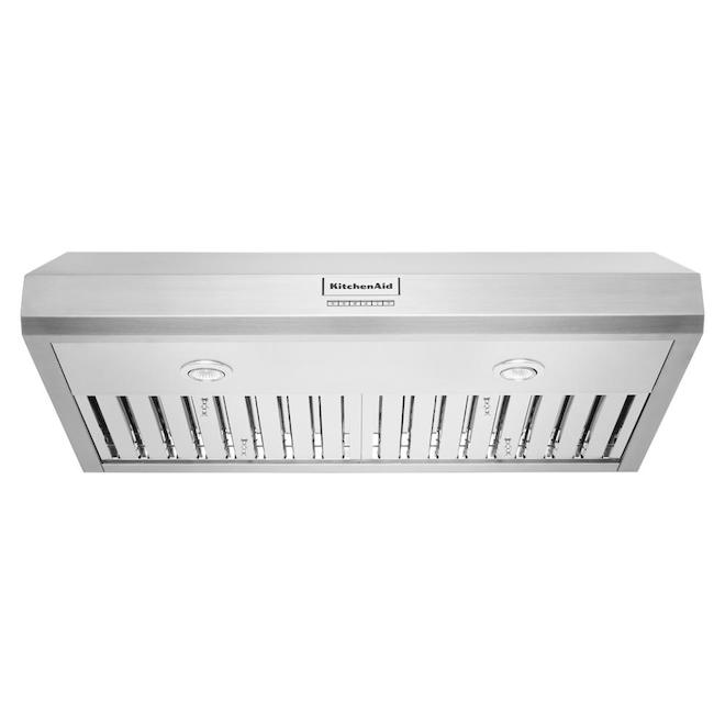 KitchenAid Stainless Steel 36-in Commercial Under-Cabinet Wall Mount Range Hood