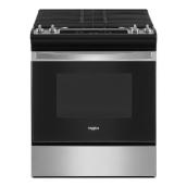 Whirlpool Stainless Steel 5-cu ft Slide-in Gas Range - Self-Cleaning Oven