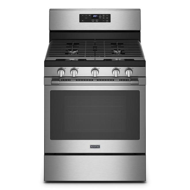 MAYTAG Whirlpool 30in Gas Range with Air Fryer and Basket 5cu. ft